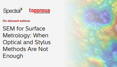 On-demand webinar Surface Metrology Thumbnail 400x228px